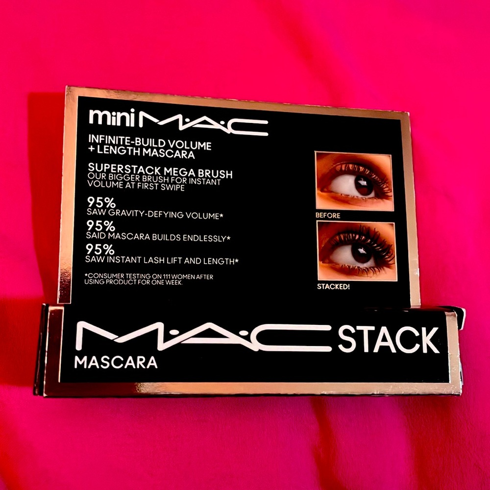 🆕 MAC Cosmetics Mini Macstack Mascara Mega Brush in Blackstack